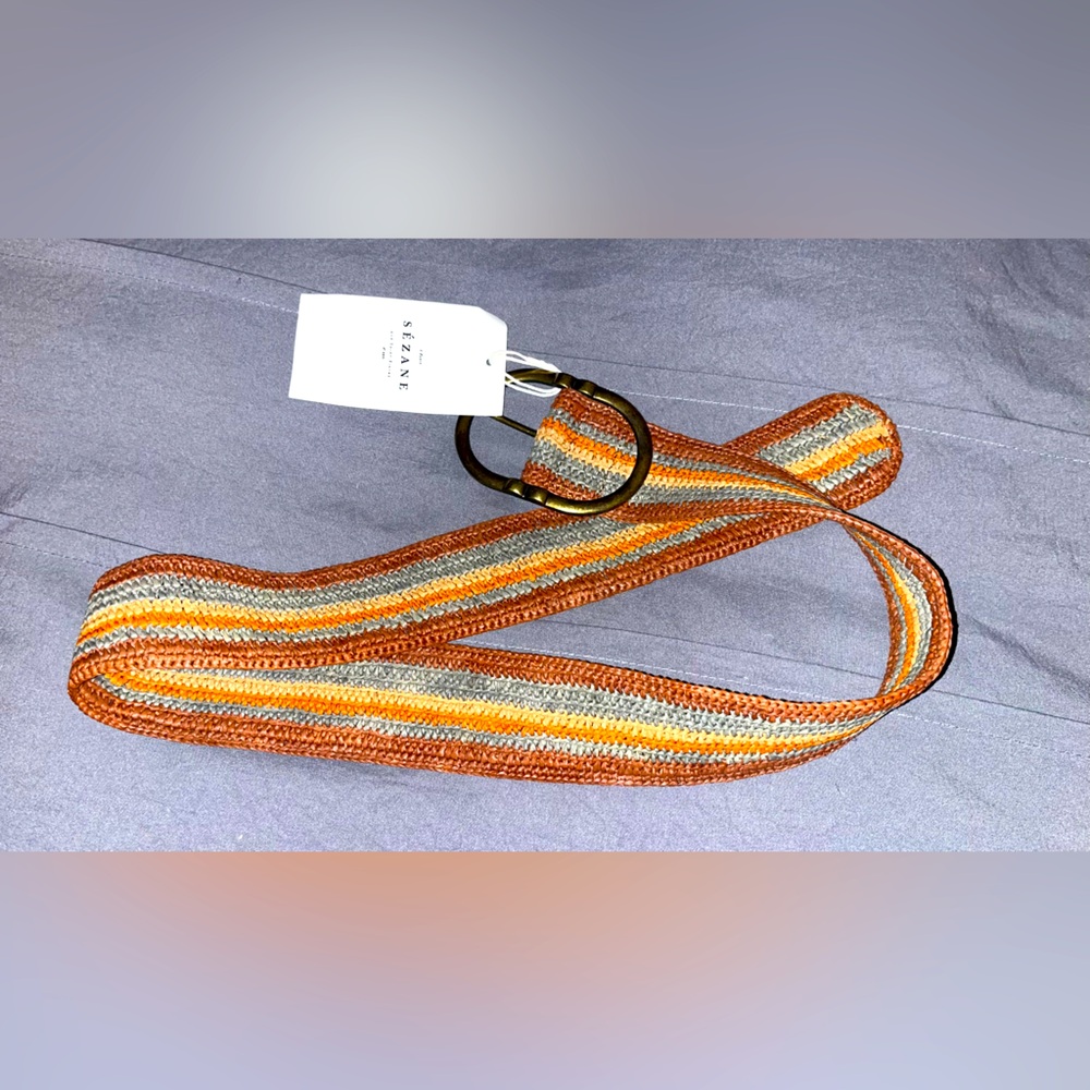 Sézane rattan belt multi color. Brand new. With tags. Excellent condition.